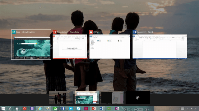 Windows 10 multiple desktops