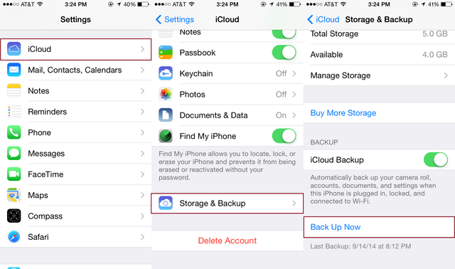 iCloud Backup
