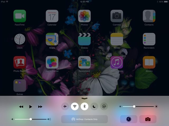 iOS 8 Control Center