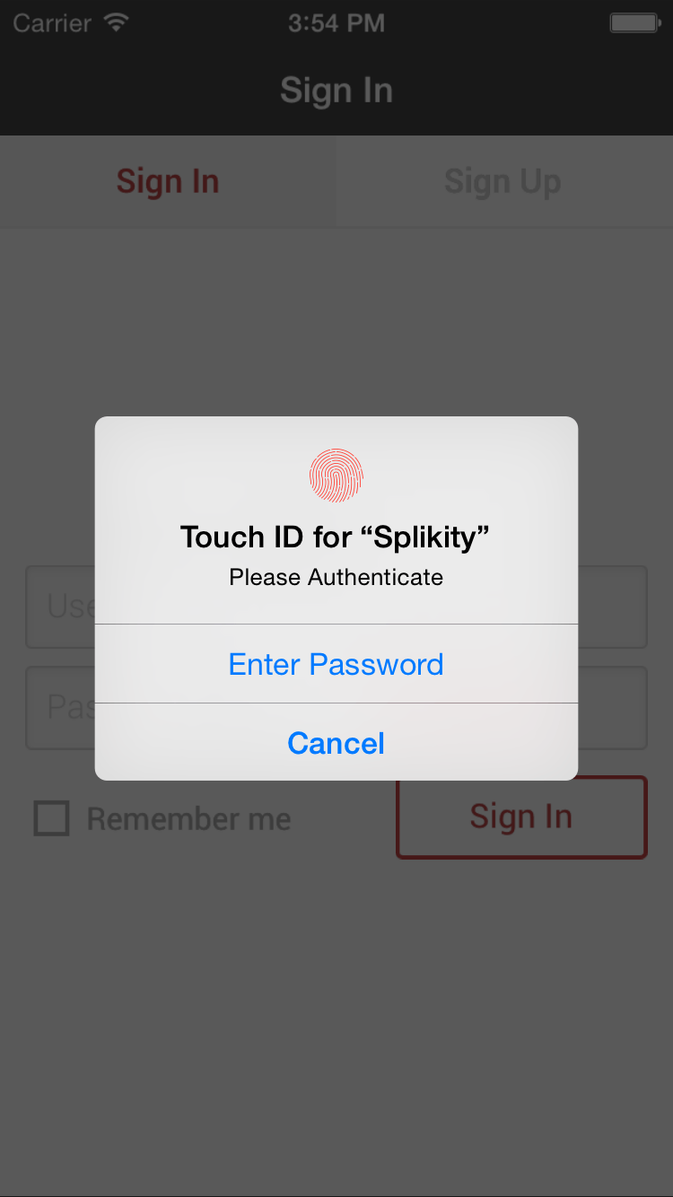 splikity password app touch id iphone 1