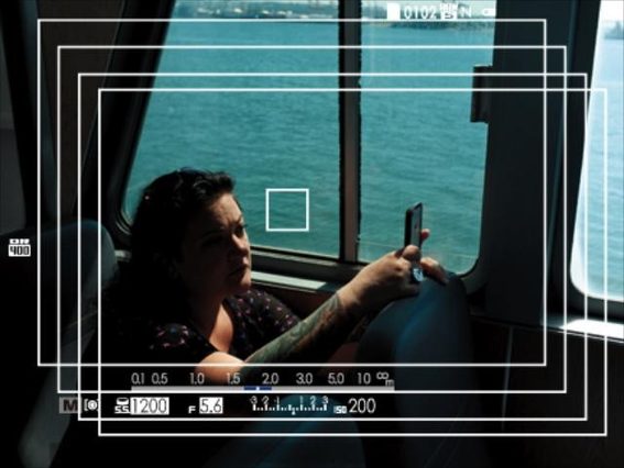 Live parallax compensations makes sure the final image shows the same frame as the viewfinder.