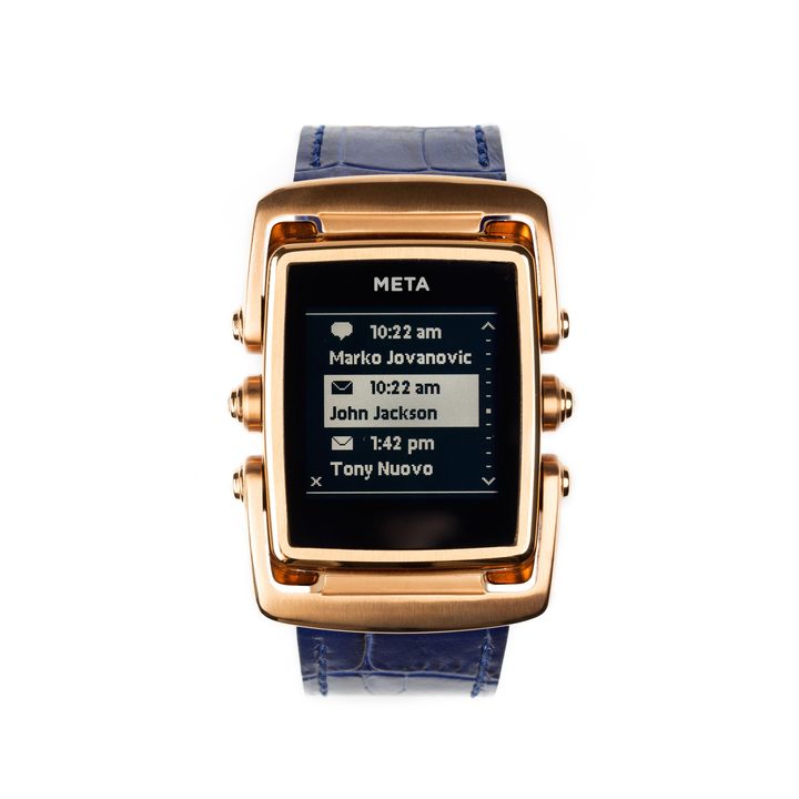 meta m1 smartwatches start shipping rose gold front