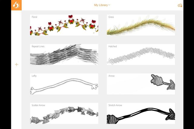 Examples of brushes you can create with Adobe Brush app.
