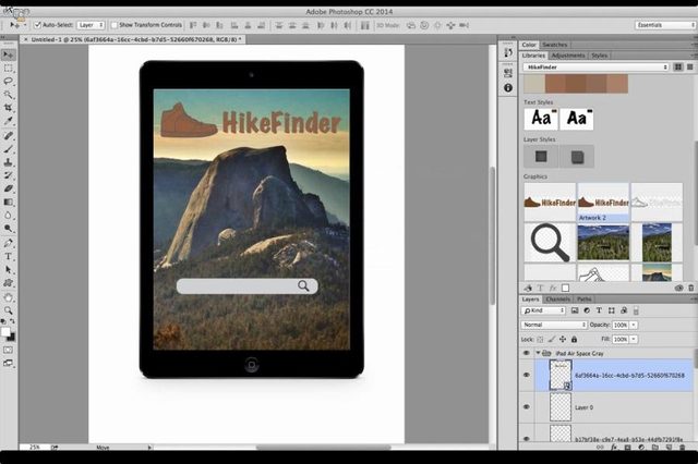 Access your Creative Cloud profile directly from within an app, like Photoshop CC.