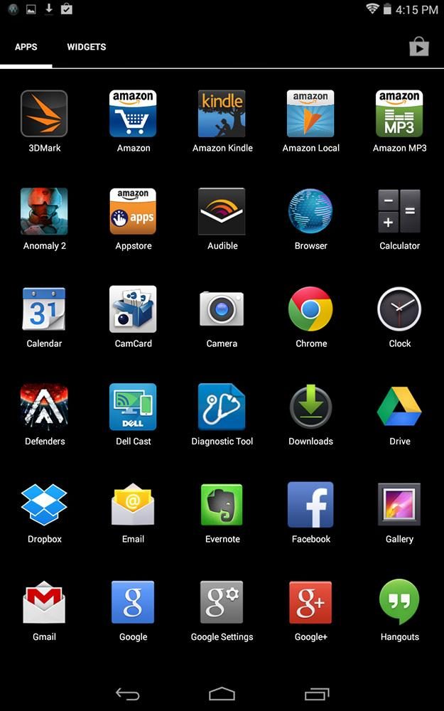 dell venue 7 3000 series review screenshot apps 2