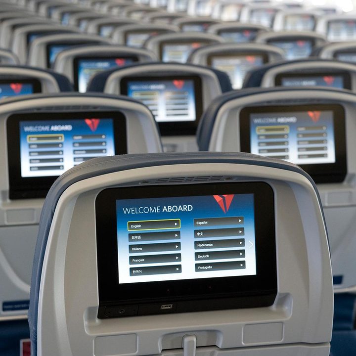 Delta Airlines seatback entertainment