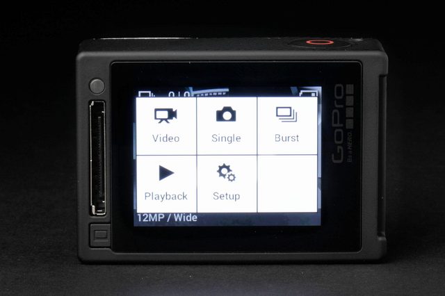 GoPro Hero4 Silver back screen settings