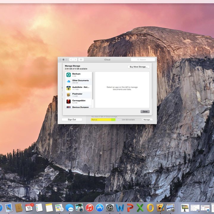 OS X Yosemite icloud