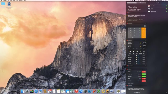OS X Yosemite notification center 2