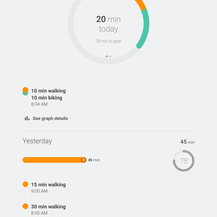 google fit measures activity