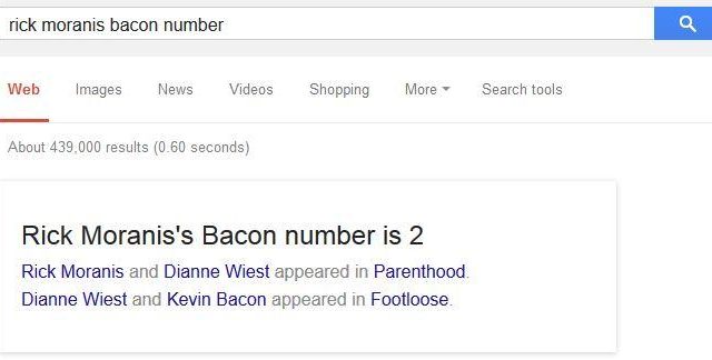 Bacon Number Google