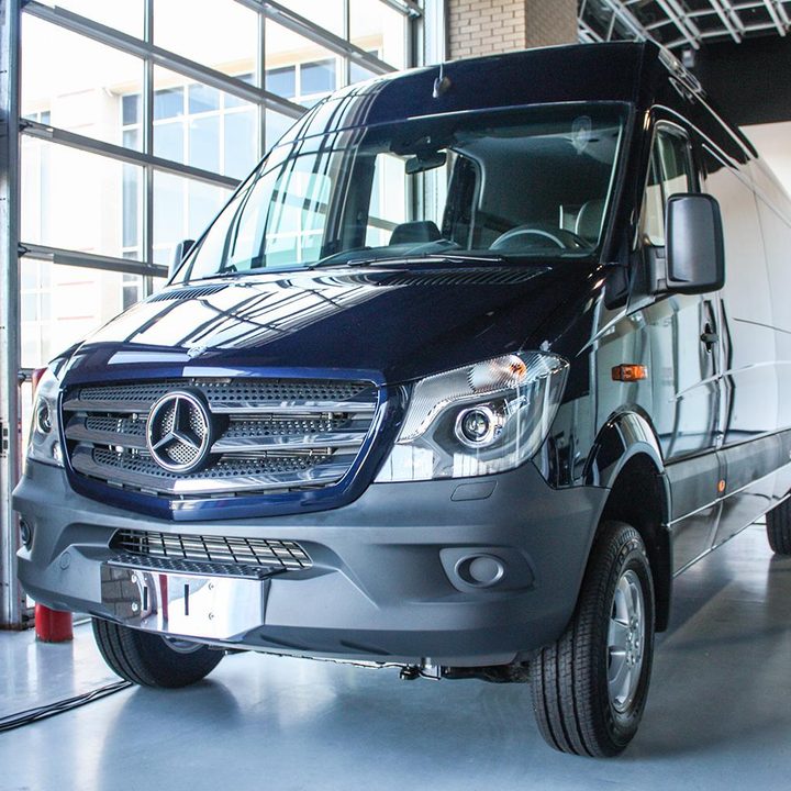 2015 Mercedes-Benz Sprinter front blue angle