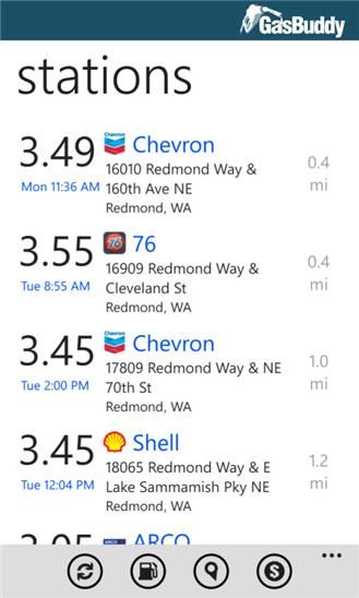GasBuddy app