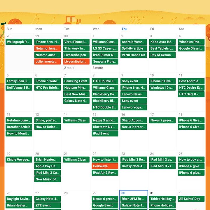 nexus 9 review google screenshot calendar
