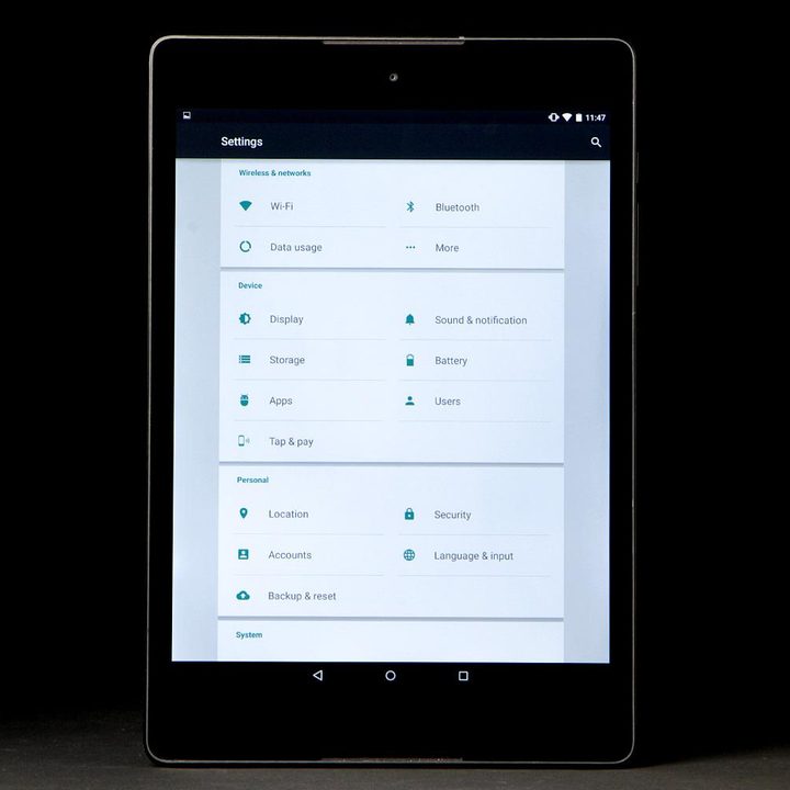 nexus 9 review google settings