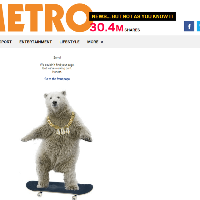Metro 404 page
