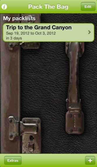 Pack the Bag app