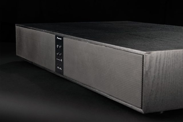 Pioneer SP-SB03 Andrew Jones speaker base review front angle 2