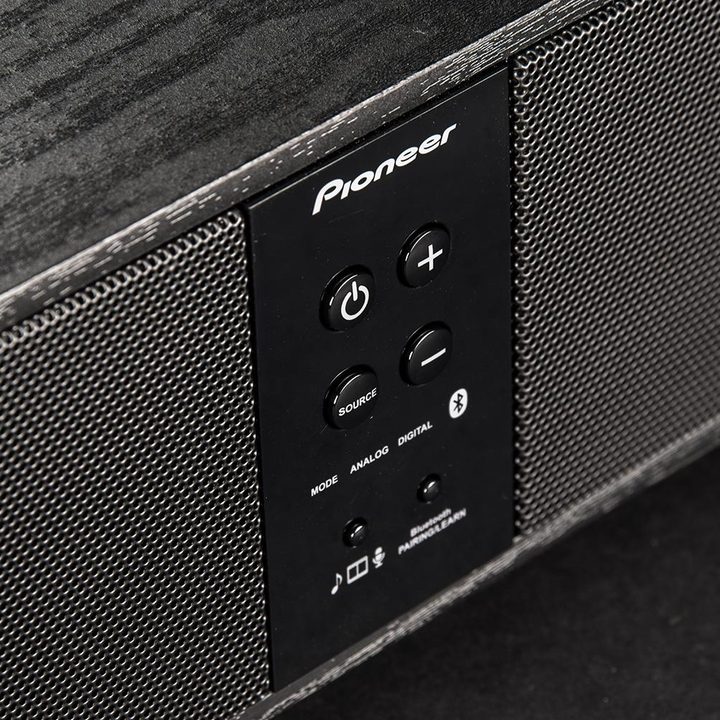 Pioneer SP-SB03 Andrew Jones speaker base review front controls