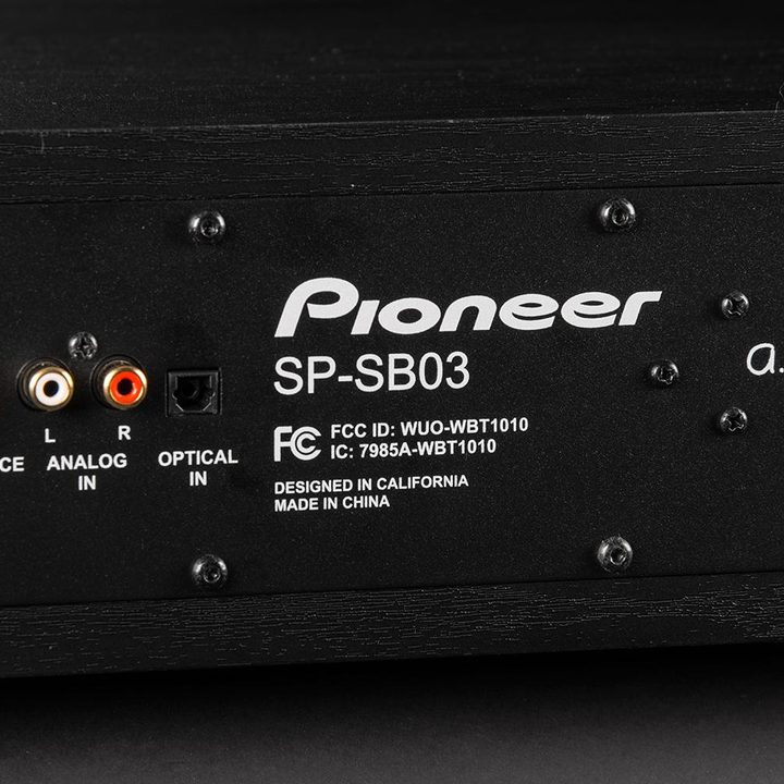 Pioneer SP-SB03 Andrew Jones speaker base review rear inputs
