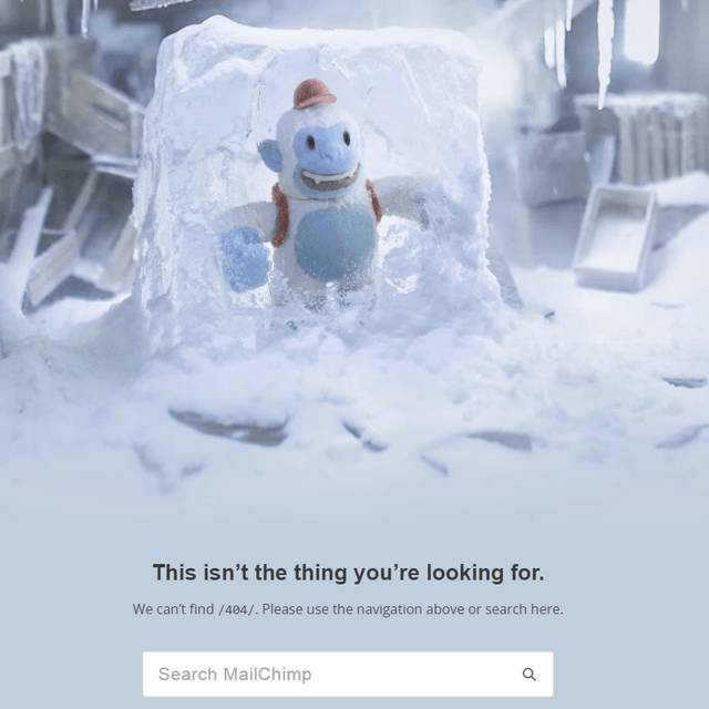 Mailchimp 404 page
