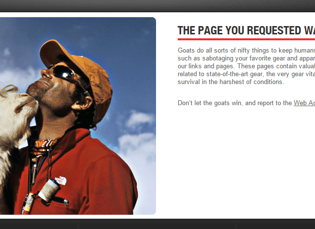 Northface 404 page