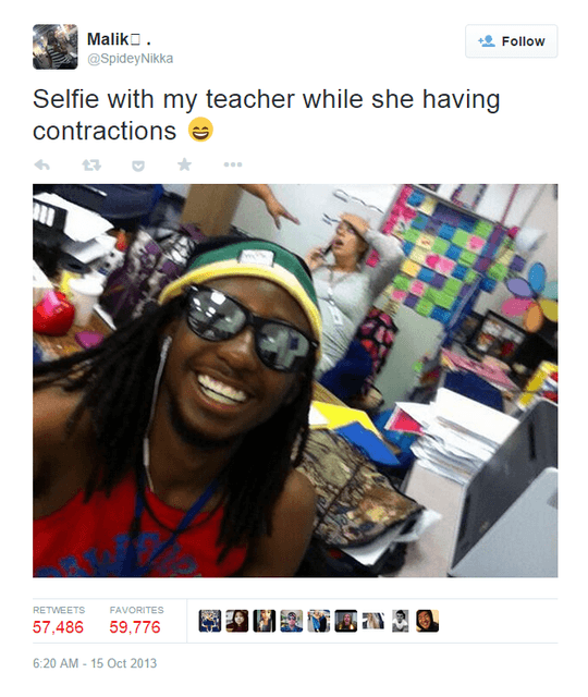 selfie with teacher