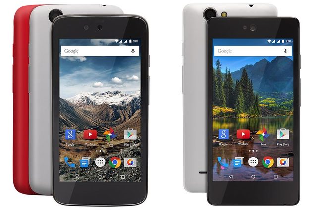 The Nexian Journey (left) and the Mito Impact (right) Android One phones.