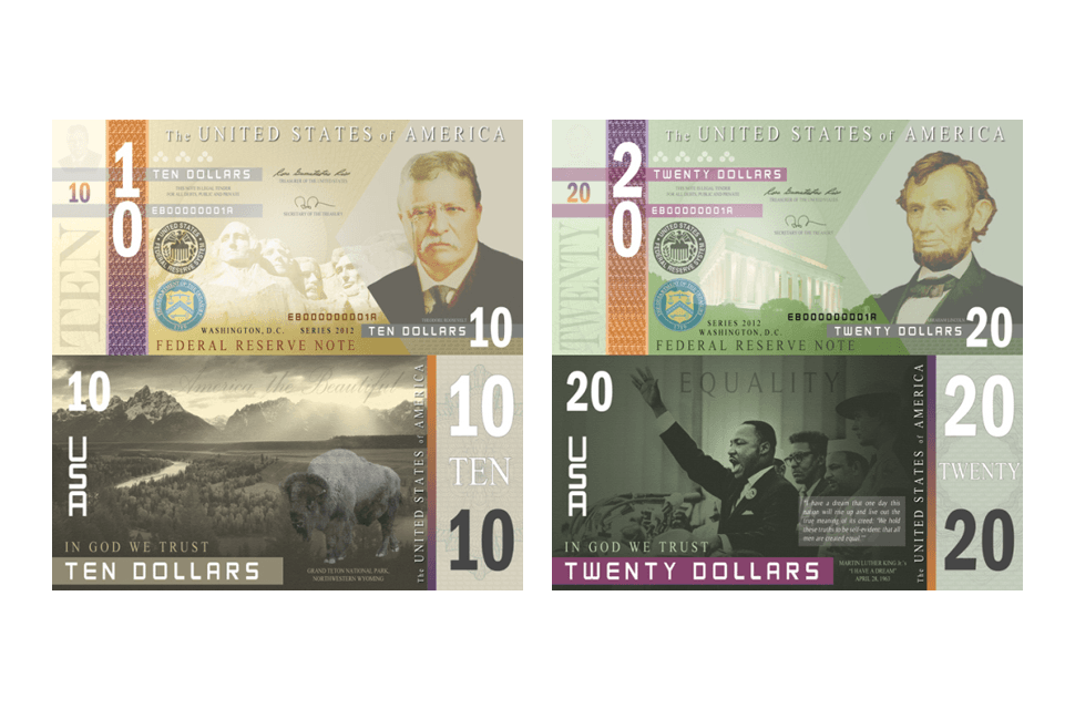 old 8 designs rethink u s dollar bufallo two