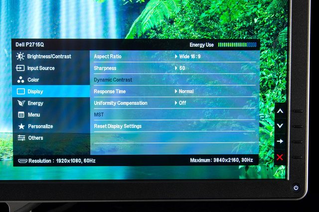 Dell P2715Q menu full