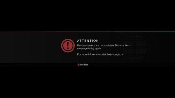 Destiny servers offline