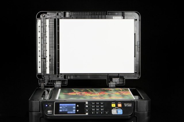 Epson WF-2660 scanner bed full open