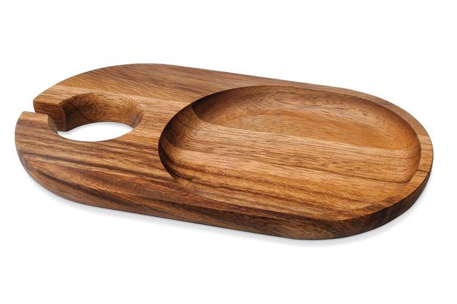 Ironwood Gourmet Acacia Wood Cocktail Plates, set of 4 ()