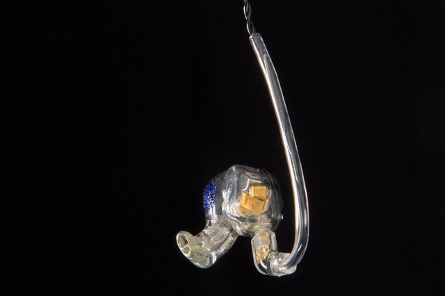 Ultimate Ears RM earbuds close up side 1