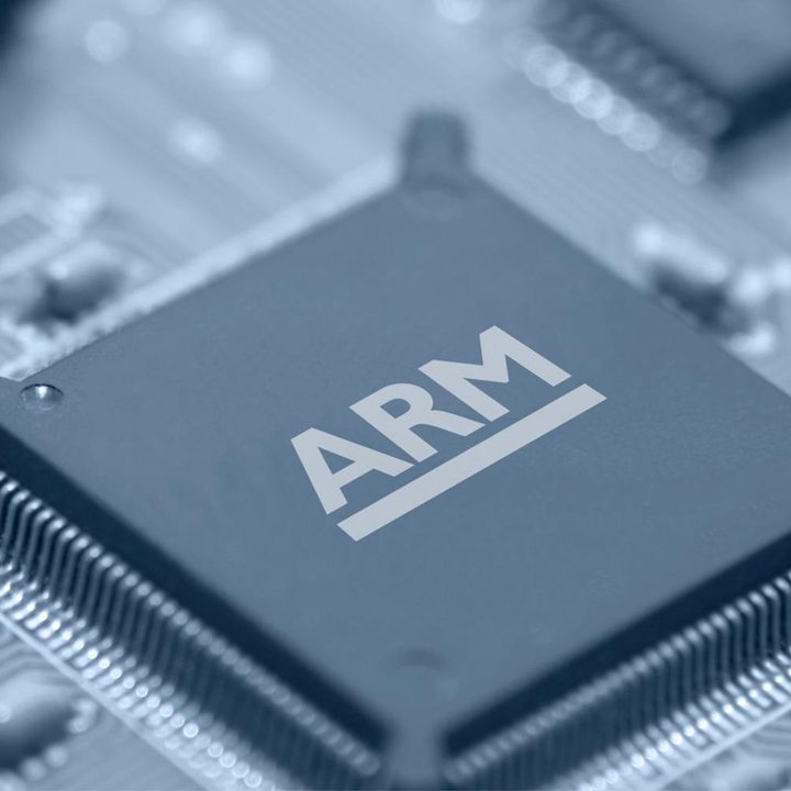 A chip designed by semiconductor company ARM.