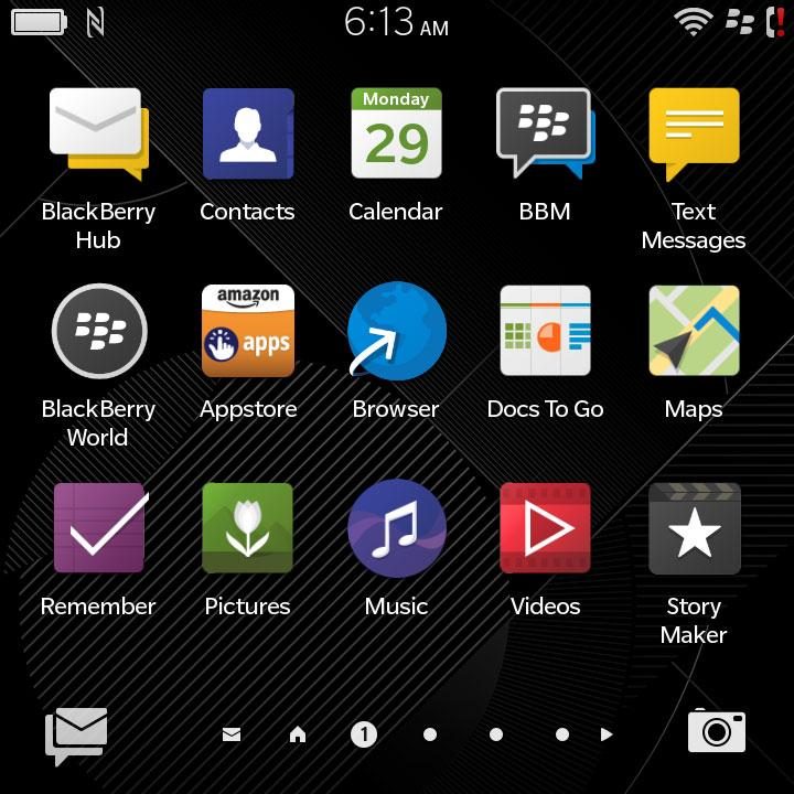blackberry classic review screen 1