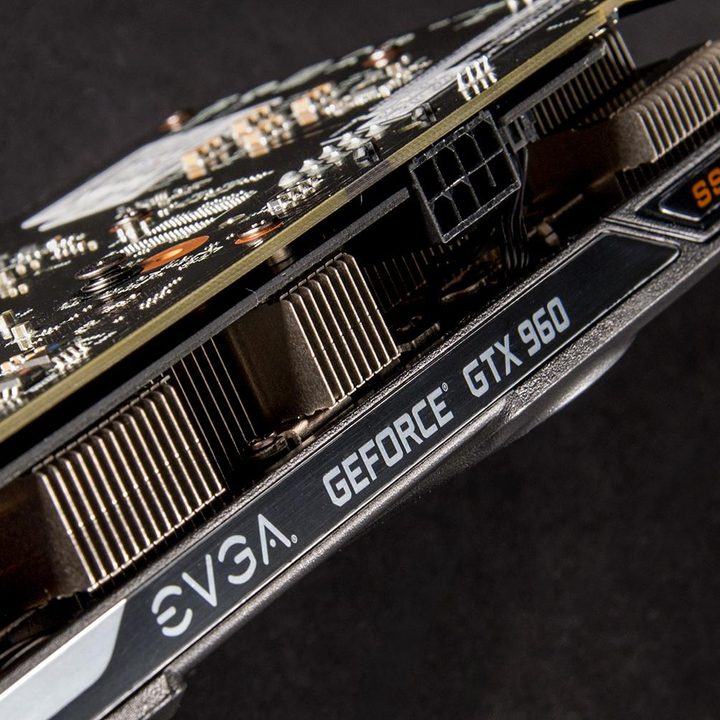 Nvidia GTX 960 video card side logo