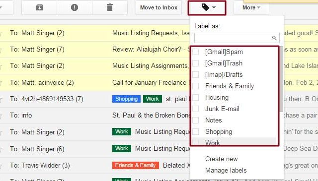 Gmail Labels