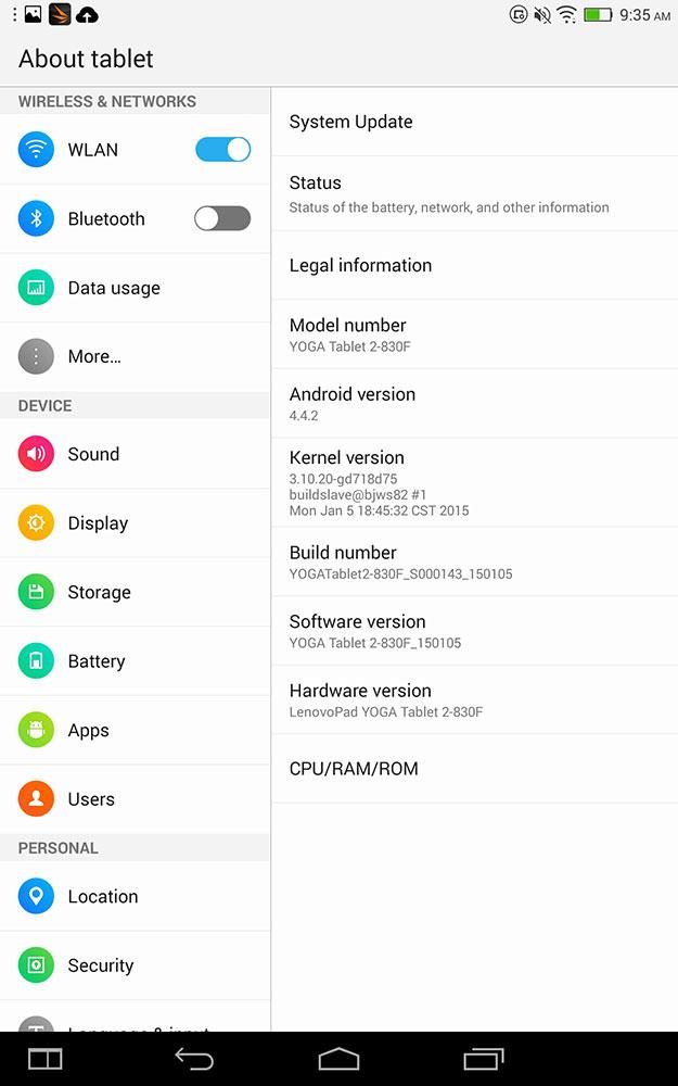 lenovo yoga tablet 2 8 review screenshot about