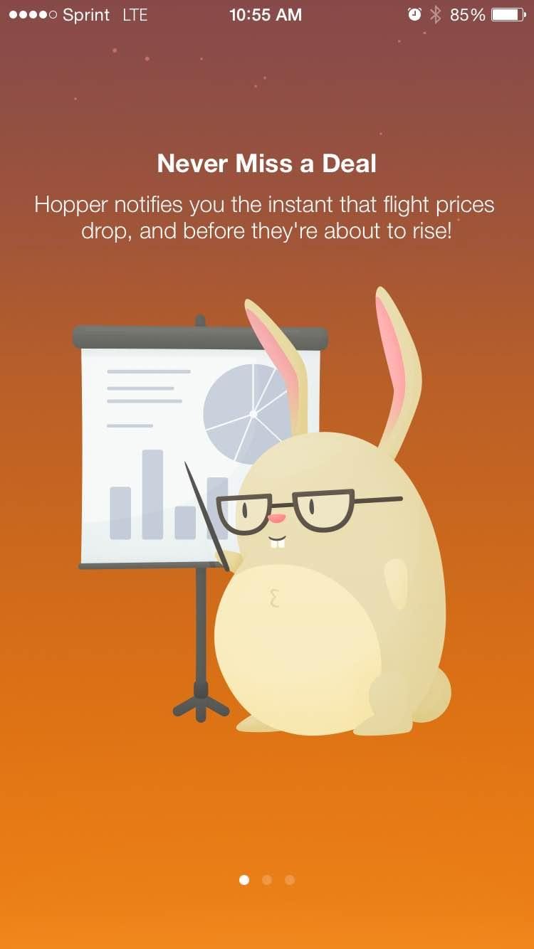 now boarding lots sites sell flights price predictions hopper sells reassurance screen 1 onboarding