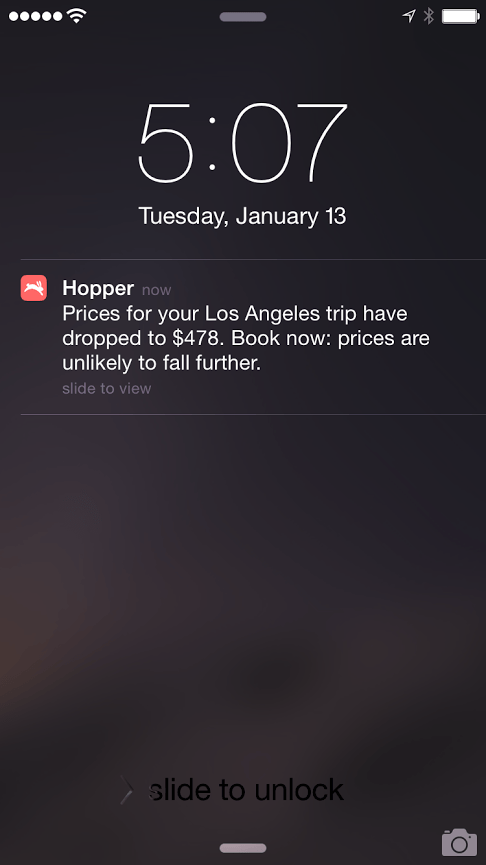now boarding lots sites sell flights price predictions hopper sells reassurance screen 8 watch notification