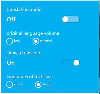 Skype Translator Preview Voice Chat Settings