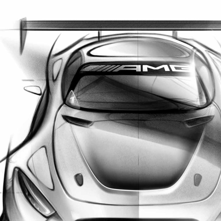 mercedes amg gt3 sketch 1