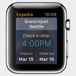 Apple Watch Expedia app