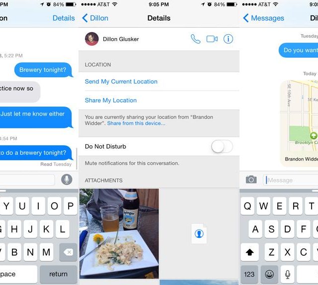 Location sharing on iPhone