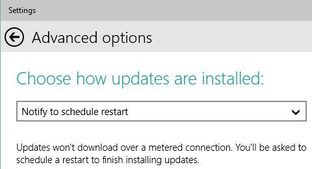 Windows 10 Update Options