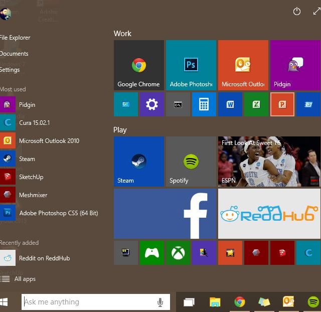 Windows 10 Start Menu