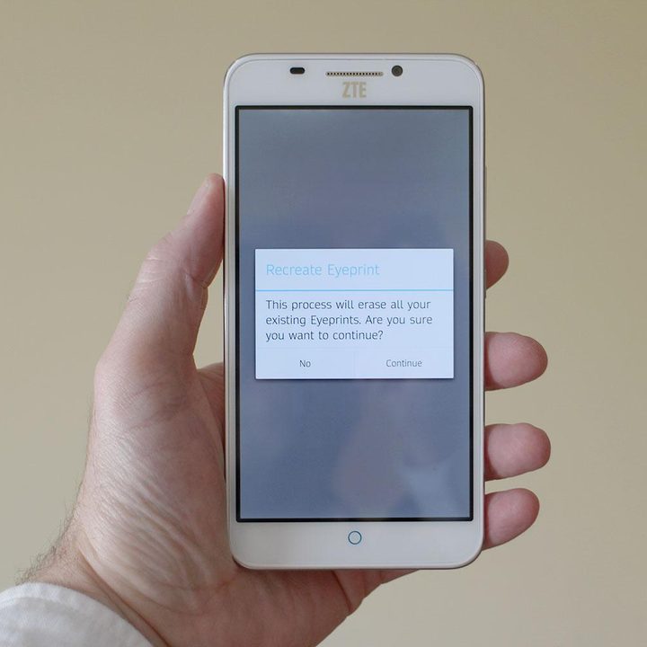 how retinal scanning works in ztes grand s3 zte eyeprint