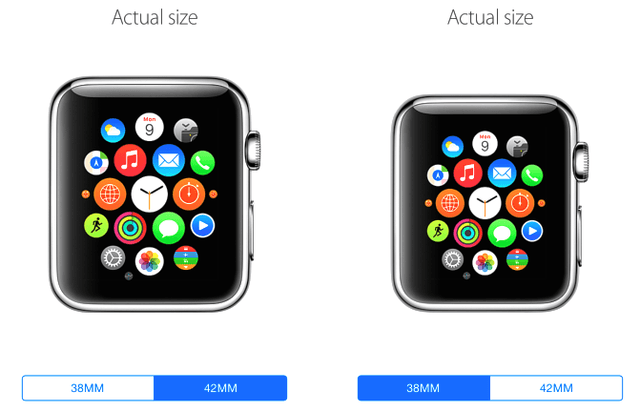 apple watch sizes