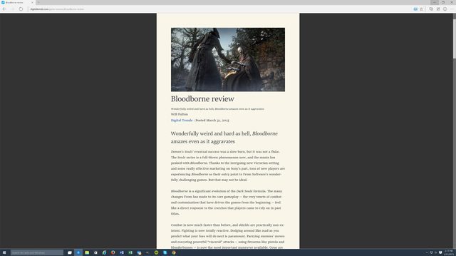 project spartan browser bloodborne review